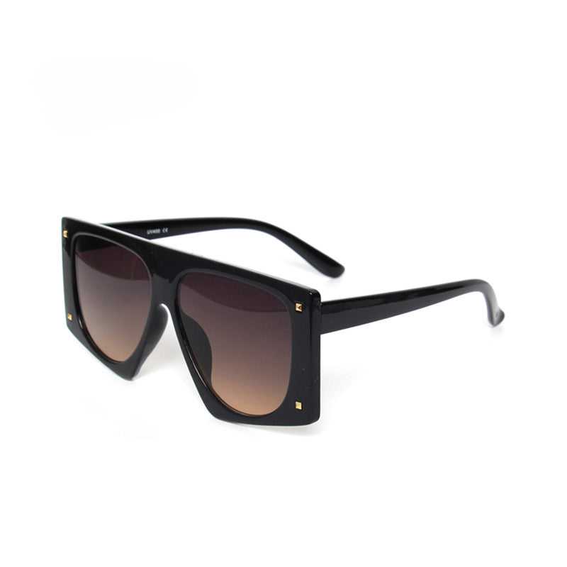 Wholesale Square Frame Leopard Print Large Frame PC Sunglasses